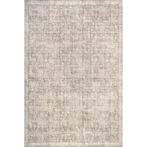 Hillstone Grey 5 ft. x 8 ft. Traditional Vintage Medallion Area Rug