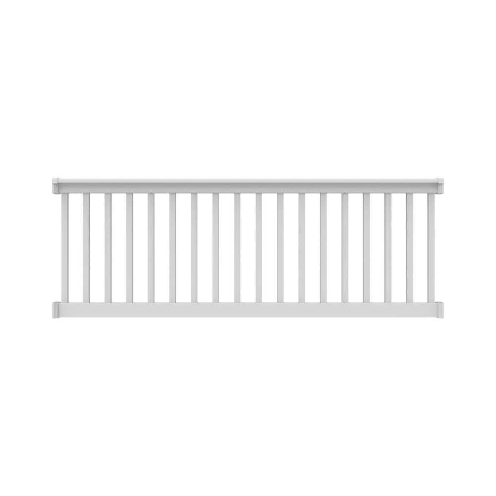 Finyl Line 8 ft. x 36 in. H White T-Top Level Vinyl Rail Kit with Tough Pack price history on PriceWatchPro