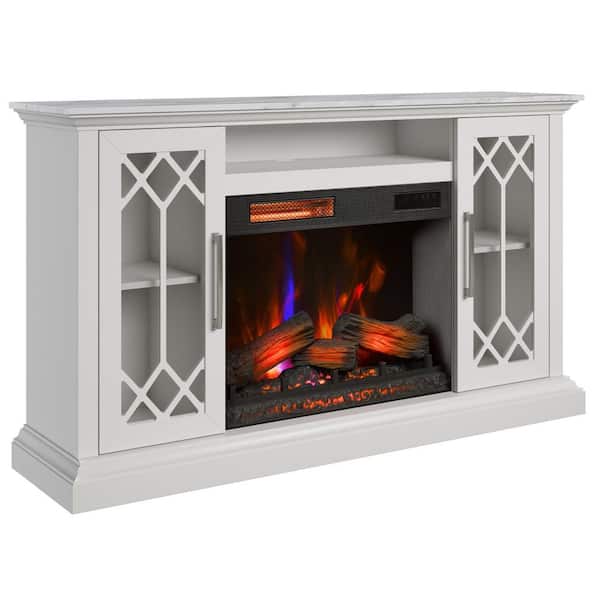 Duraflame 62 in. Freestanding Electric Fireplace TV Stand in Bright White