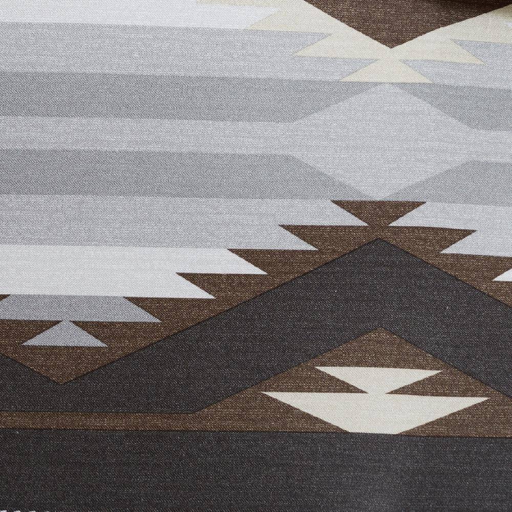 King Brown and Gray Southwestern Microfiber 8-Piece Comforter Set