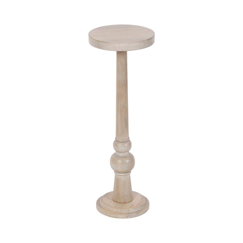 Wegner 8 in. W. White Round Coastal Wood End Table price history on PriceWatchPro