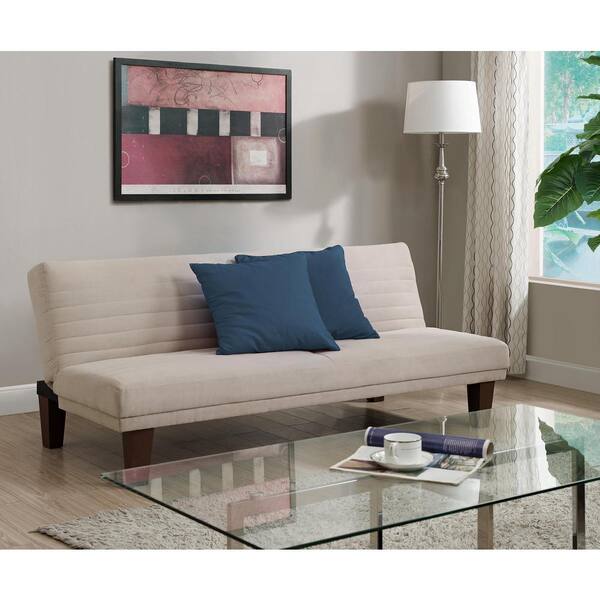 DHP Dora Tan Convertible Futon Sofa DE61774