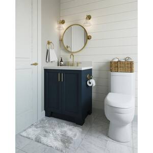 Taylor 31 in. W x 22 in. D Bath Vanity in Midnight Blue with Quartz Vanity Top in White with White Basin