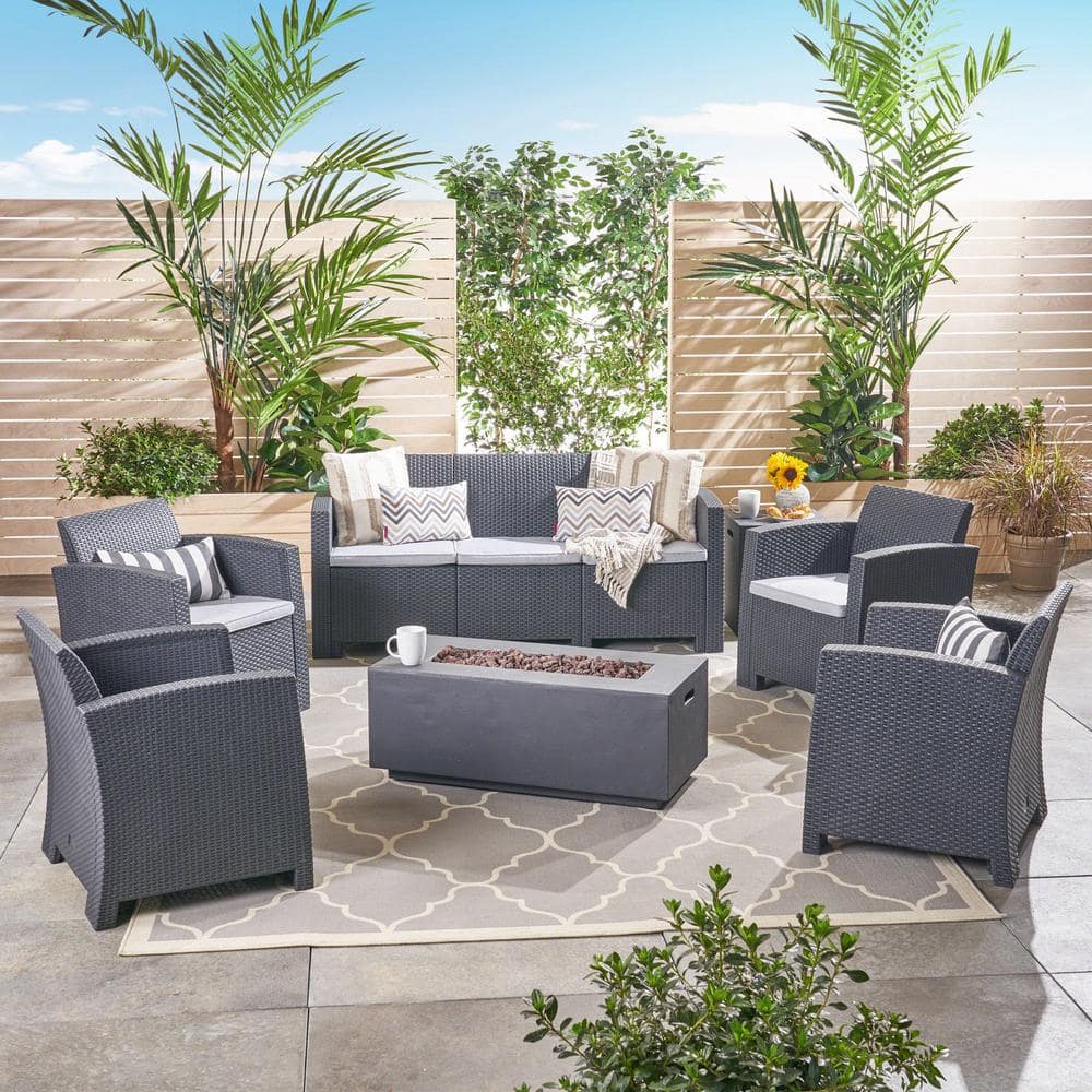 noble house patio furniture with fire pit