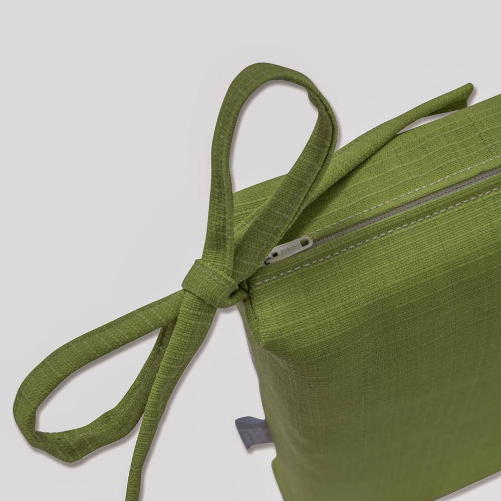 Green Polyester Outdoor Bench Cushion with Ties