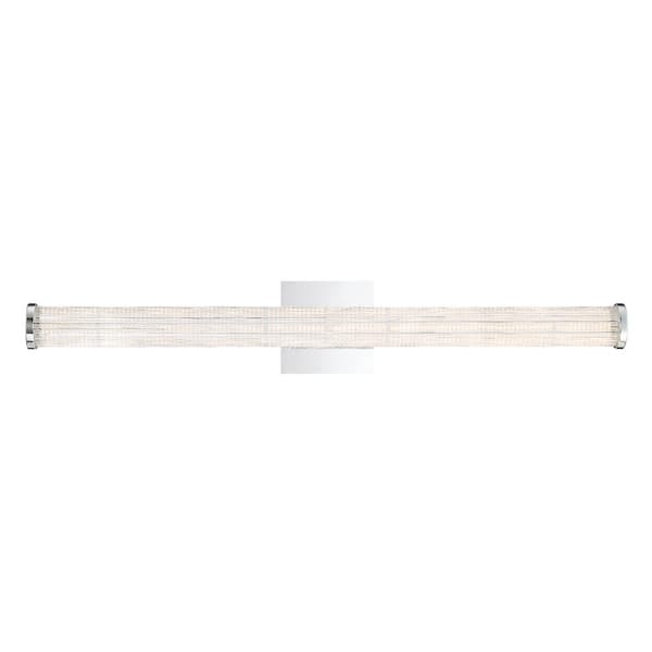 Eurofase Braid Collection 22-Watt Chrome Integrated LED Sconce