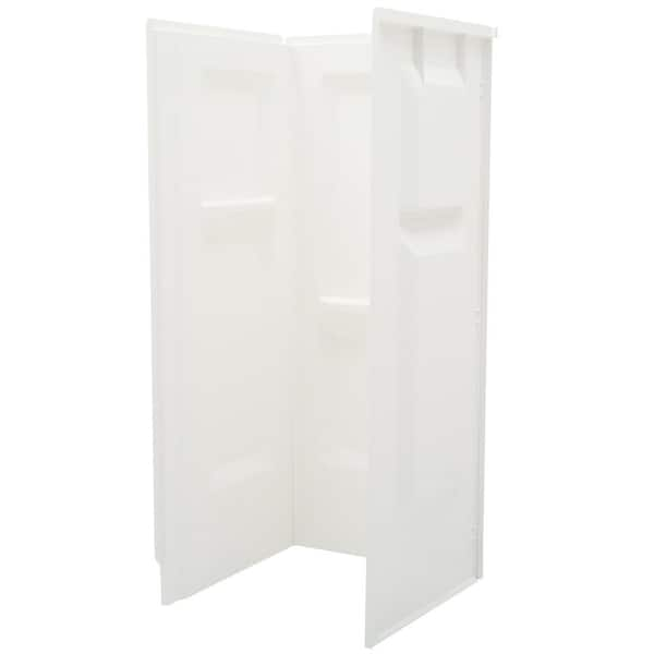 Bootz Industries Nextile 60 in. W x 74 in. H x 30 in. D 4-Piece  Direct-to-Stud Alcove Subway Tile Shower Wall Surround in White  Z041-6000-00 - The Home Depot