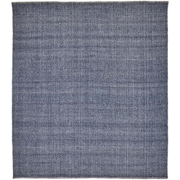 HomeRoots 2 ft. x 8 ft. Blue Solid Color Area Rug
