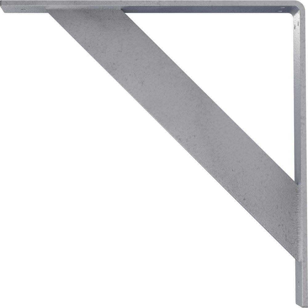 Hammered Light Blue 14" Traditional Steel Shelf Bracket