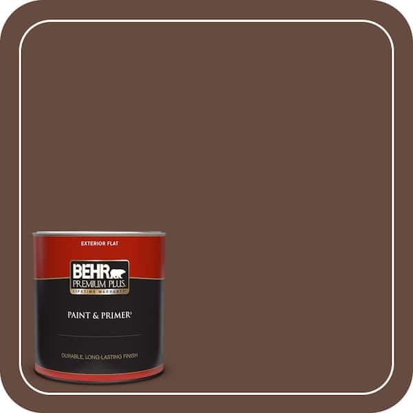 BEHR PREMIUM PLUS 1 qt. #QE-16 Earth Chicory Flat Exterior Paint & Primer