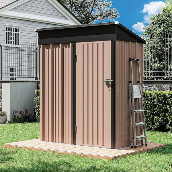 Sizzim 5 ft. W x 3 ft. D Metal Storage Shed with Galvanized Steel