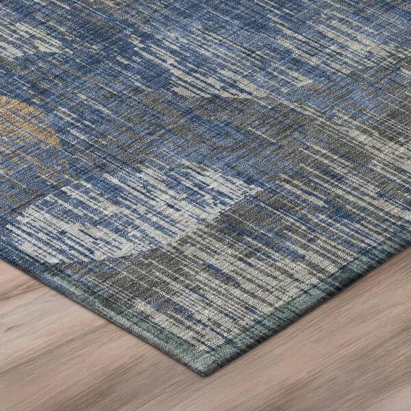 Chantille Machine Washable Indoor/Outdoor Abstract ACN3162 Navy 3 ft. x 4 ft. Area Rug