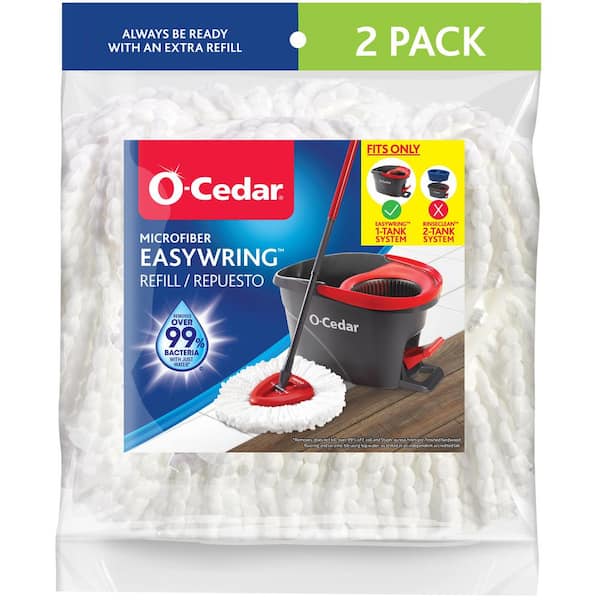 O-Cedar Microfiber EasyWring Microfiber Spin Mop with Bucket (Red