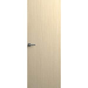 30 in. x 84 in. Unassembled Right-Hand/Outswing Solid Core Light Oak Flush Mount Hidden Door with Black Hinge Finish