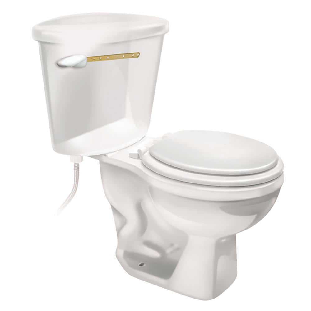 Universal White Plastic and Brass Toilet Tank Lever