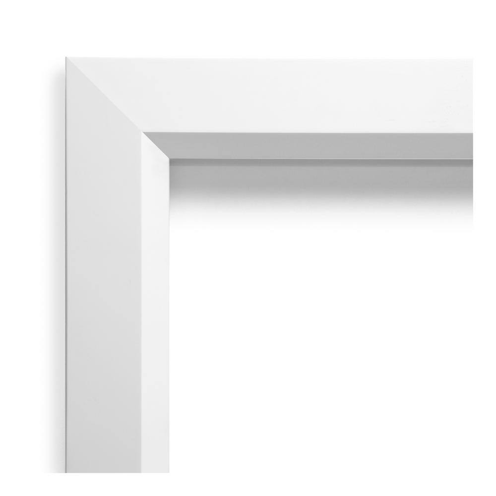 Blanco White Wood Full Length Rectangular Wall Mirror