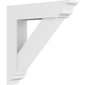 5 in. x 30 in. x 30 in. Traditional Bracket with Traditional Ends, Standard Architectural Grade PVC Bracket