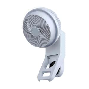 7 in. 3-Speed Air Circulation Wall Fan in White with Remote Control and Adjustable Tilt