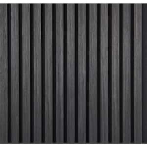 Quanti Acoustic 0.70 in. x 20.47 in. x 96.06 in. Black FSC 100 % Sound Absorbing WallPanel
