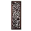 Benzara Brown Wooden Wall Panel with Leaves Wooden Wall Panel BM80949 ...