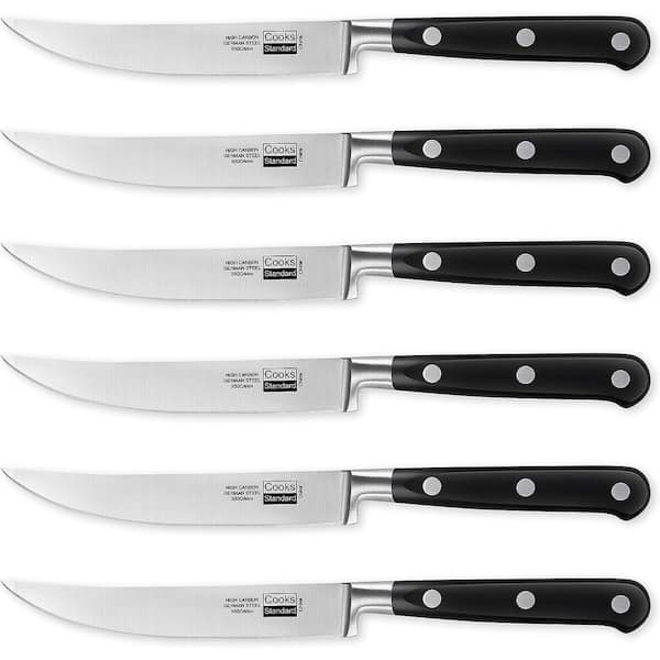 5 inch Premier Forged Steak Knives, Single Piece, Fine-Edge or Serrated, Brown