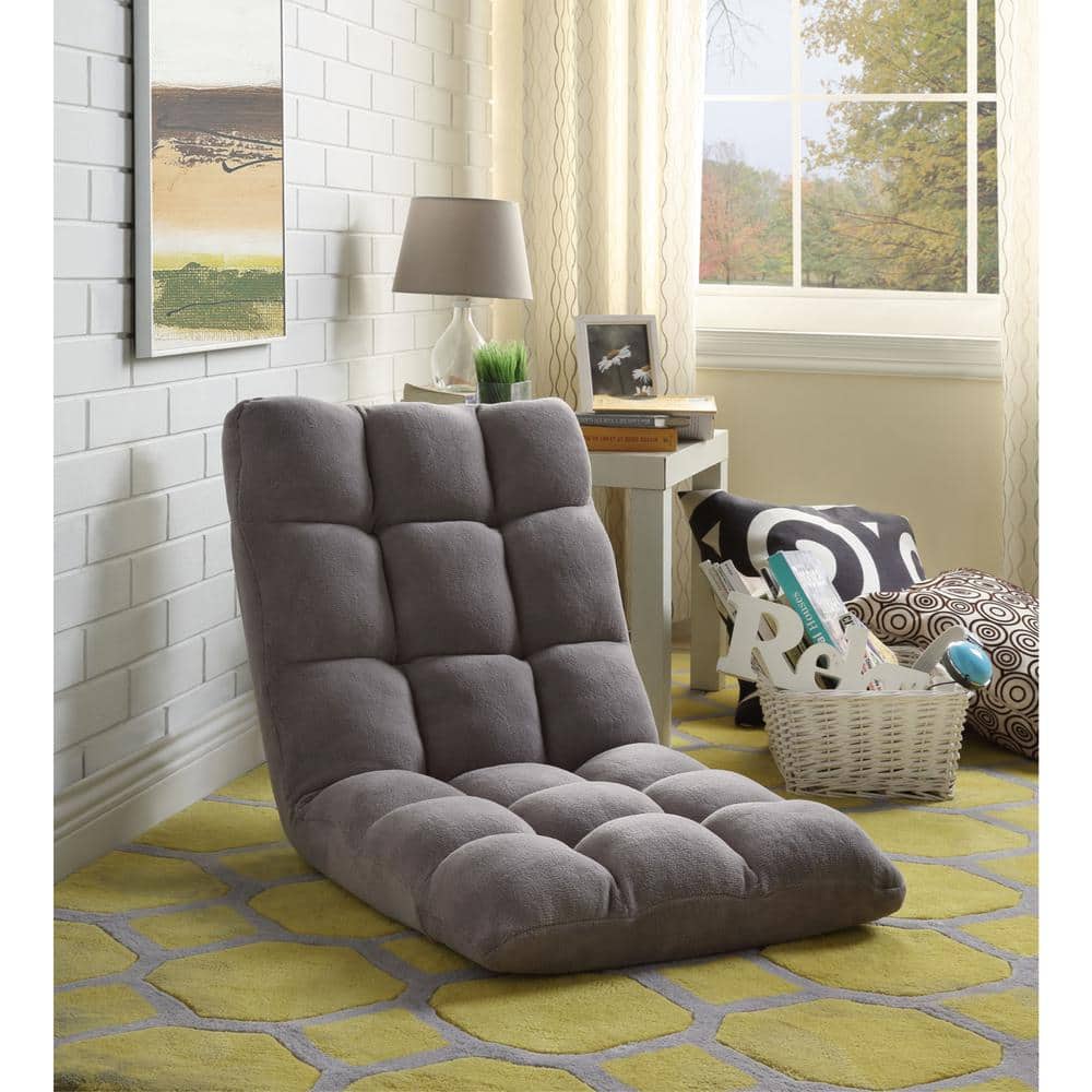 Loungie Microplush Grey Quilted Folding