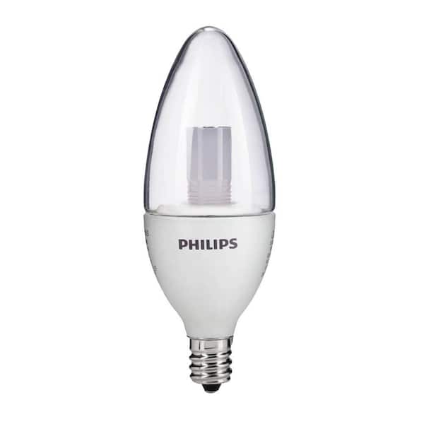 Philips 25-Watt Equivalent B11 Dimmable LED Blunt Tip Candle Soft White (2700K) (E*)