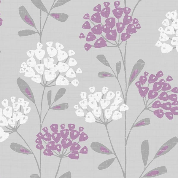 Fine Decor Ola Grey Floral Paper Strippable Roll (Covers 56.4 sq. ft.)