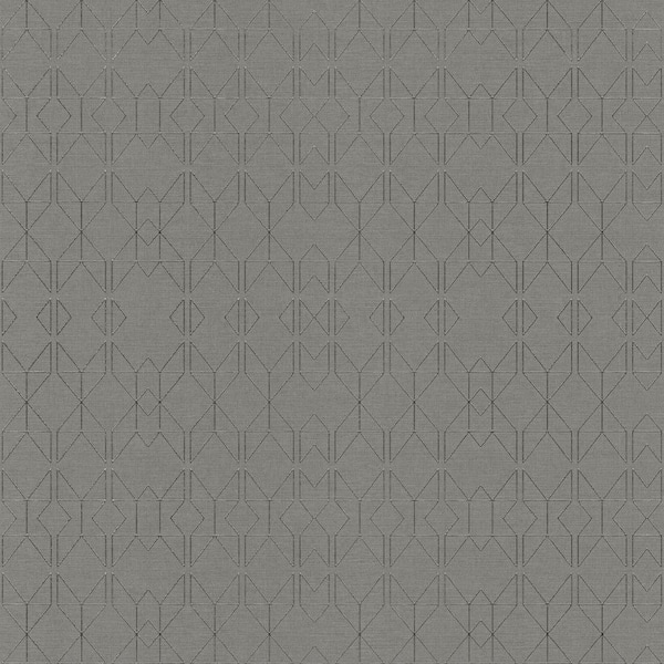 A-Street Prints Paititi Sterling Diamond Trellis Non Woven Paper Non-Pasted Textured Metallic Wallpaper