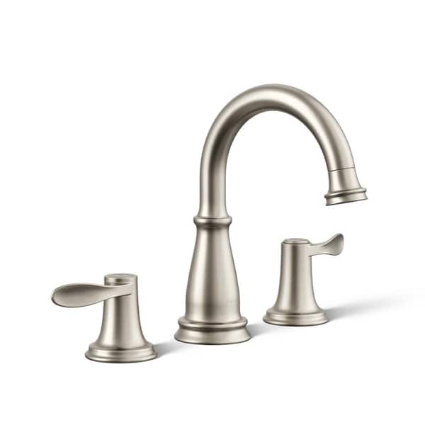 KOHLER Bellera 8 in. Widespread Double-Handle Bathroom Faucet in Vibrant Brushed Nickel
