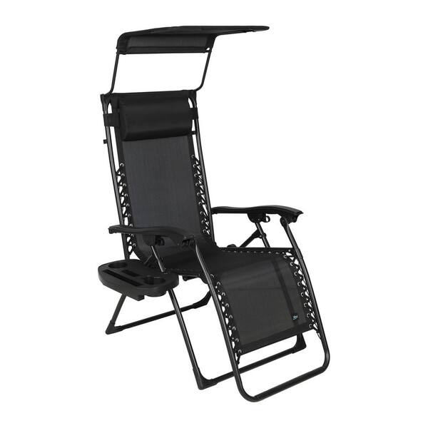 BLISS HAMMOCKS 26 in. W Metal Outdoor Zero Gravity Recliner with