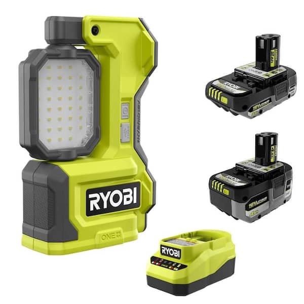 ONE+ 18V Hybrid Cordless LED Magnetic Task Light with 4.0Ah Lithium-Ion Battery, 2.0Ah Lithium-Ion Battery & Charger