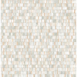 Dobby Champagne Geometric Paper Strippable Wallpaper (Covers 56.4 sq. ft.)