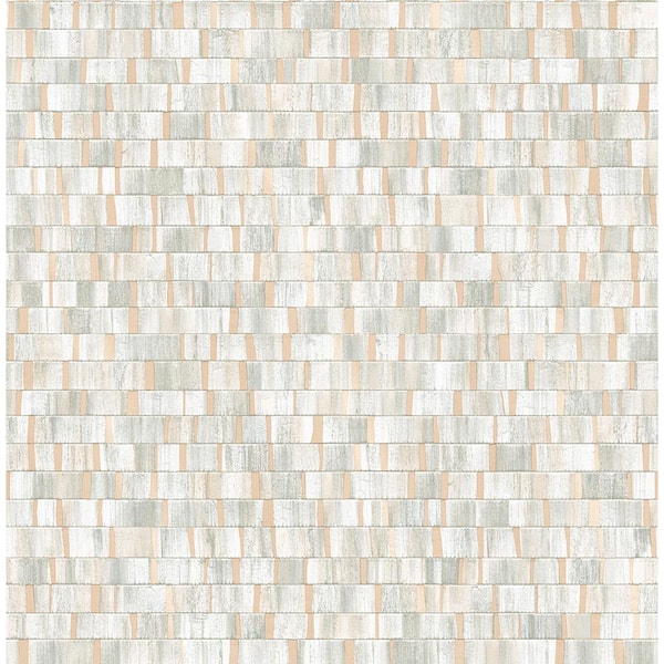 A-Street Prints Dobby Champagne Geometric Paper Strippable Wallpaper (Covers 56.4 sq. ft.)