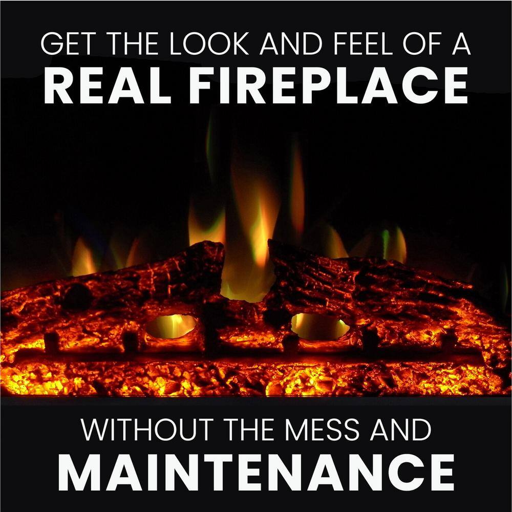 Sanoma 72'' Walnut Electric Fireplace with Multi-Color Flame and Mantel