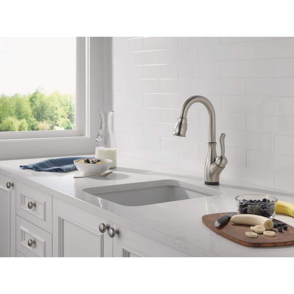 Spotshield Stainless Steel Touchless Bar Faucet with Pull-out Spray