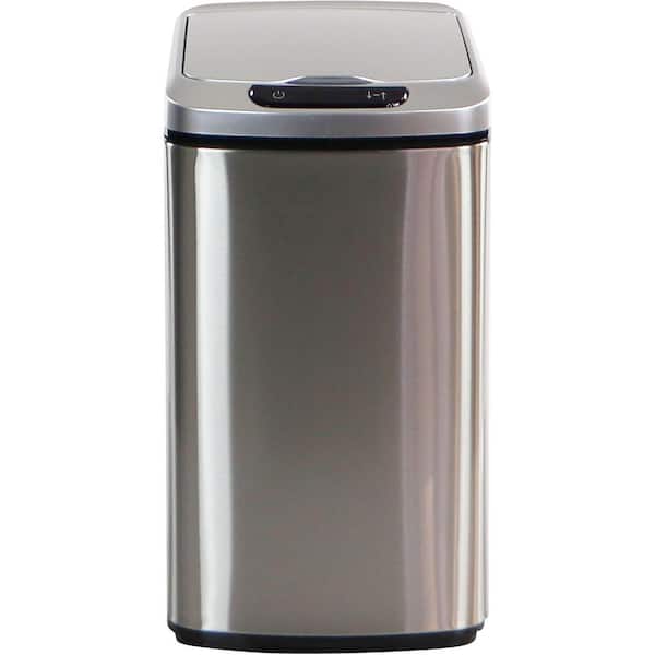 3.2 Gal. Stainless Steel Metal Household Trash Can with Sensor Lid