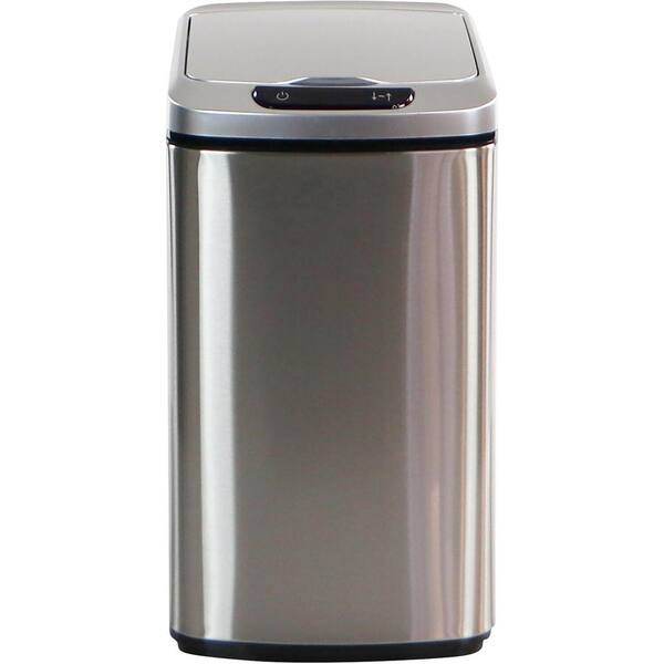 3.2 Gal. Stainless Steel Metal Household Trash Can with Sensor Lid