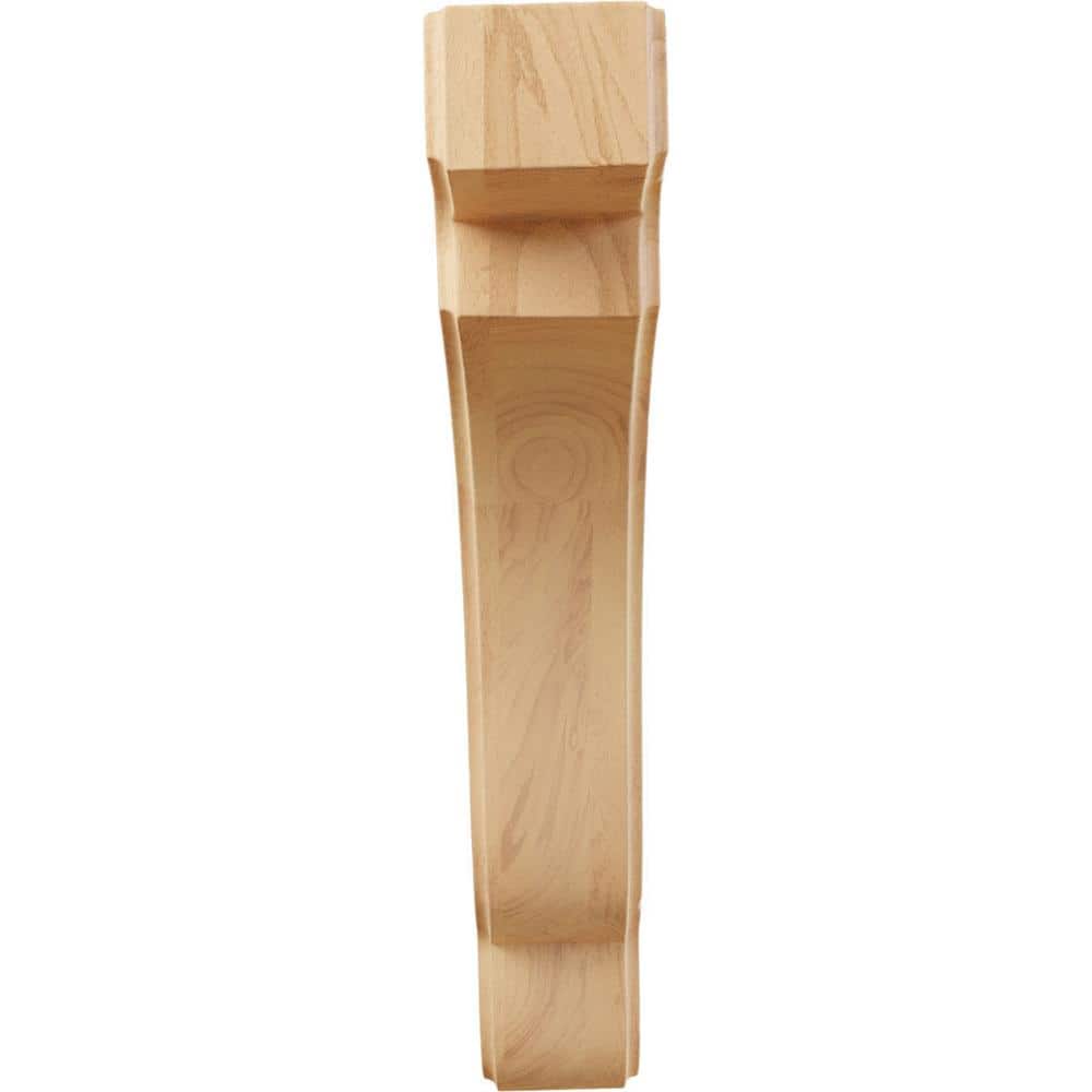 Red Oak Hand-Carved Decorative Wood Corbel Bracket