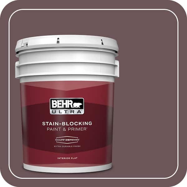 BEHR ULTRA 5 gal. #N120-7 Grand Plum Extra Durable Flat Interior Paint & Primer