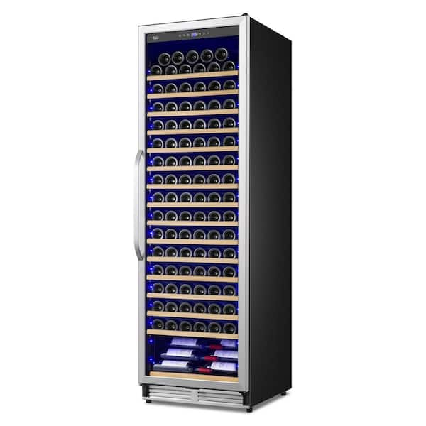 Velivi Cellar Cooling Unit 24 in. Single Zone 189-Bottle Built-In or Freestanding Wine Cooler with Door Lock, Stainless Steel