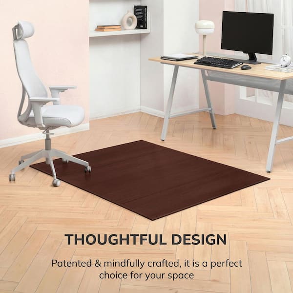 Anji Mountain Plush Dark Brown Mahogany 47 in. x 60 in. Bamboo Tri