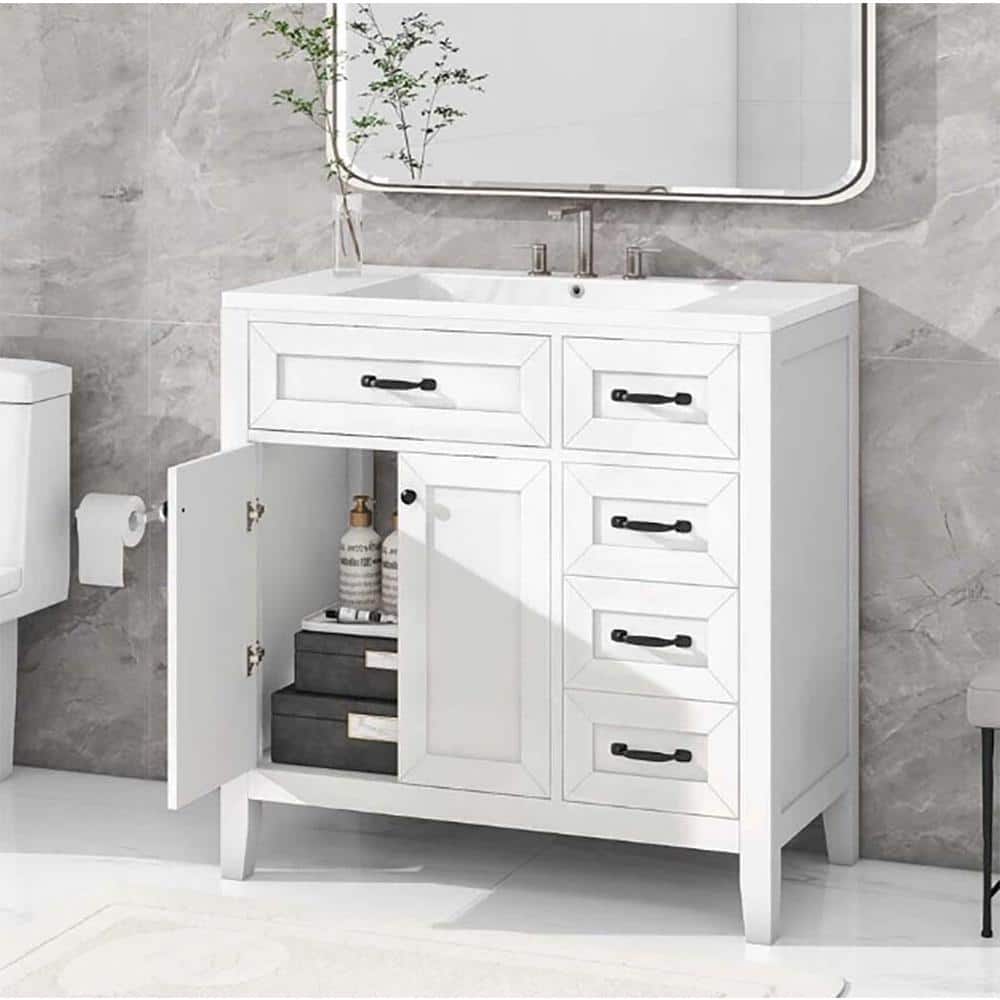 XUJMK 36 in. W x 18 in. D x 35 in. H Freestanding Bath Vanity