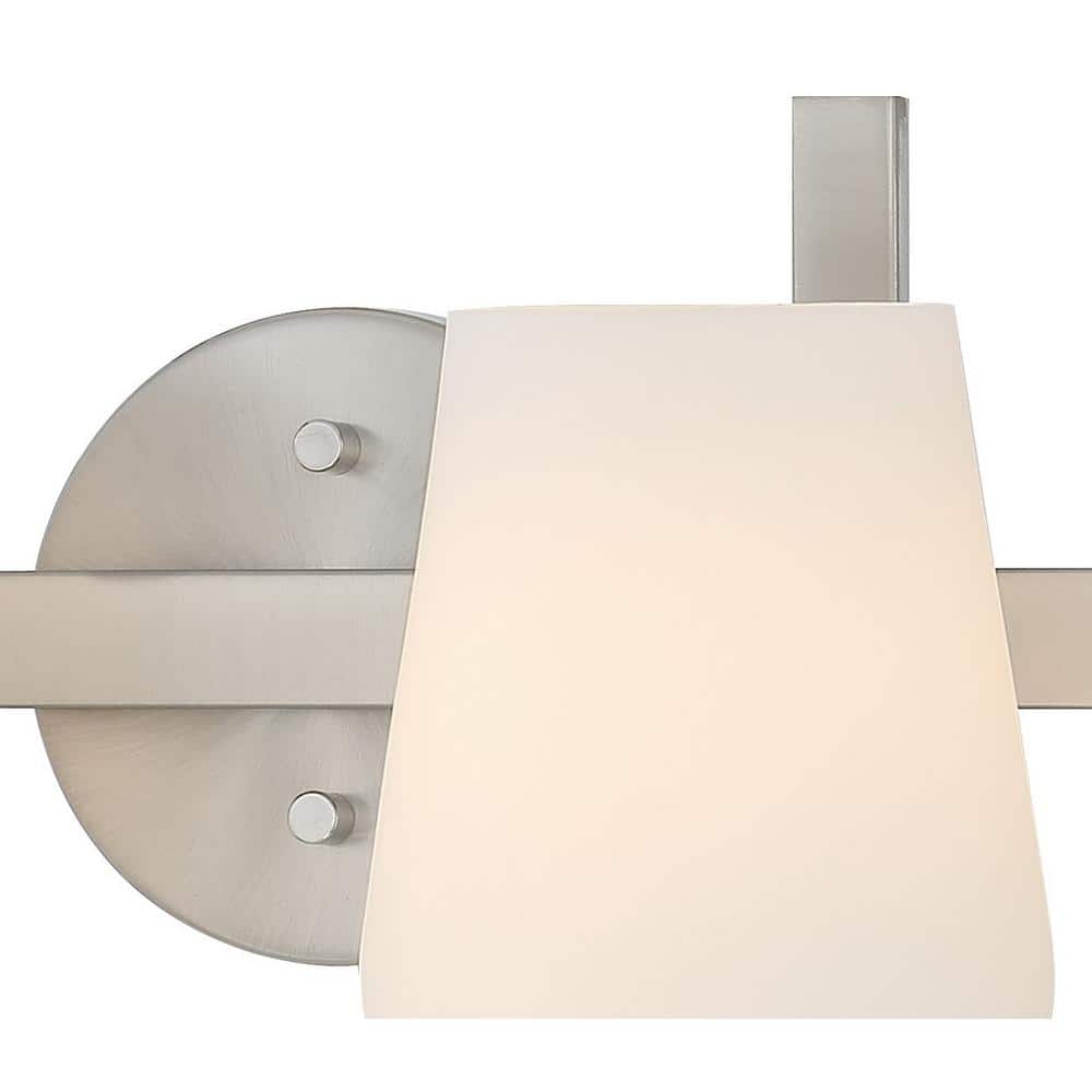 Shyloh Brushed Nickel 4-Light Vanity with Etched Opal Glass