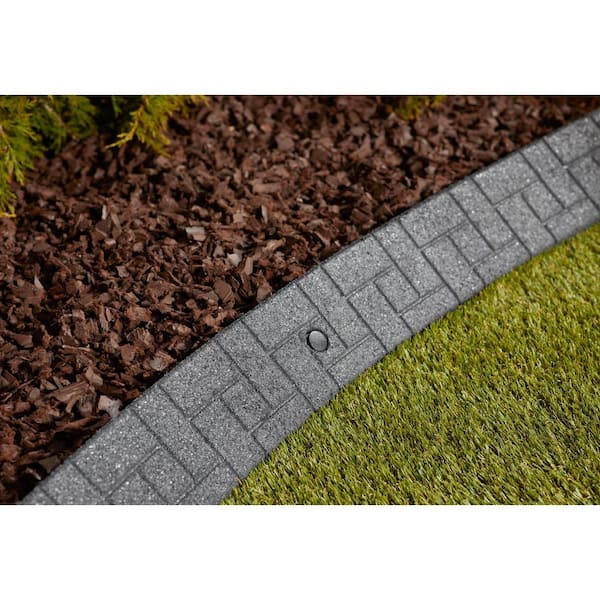 48 in. x 3 in. x 5 in. Gray Curb Rubber Edging (32-Pack)