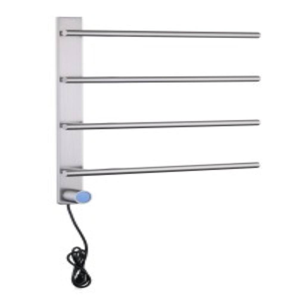 Electric Towel Warmer 4-Bar Wall Mount Heated Hardwired Brushed Nickel 304 Stainless Steel price history on PriceWatchPro