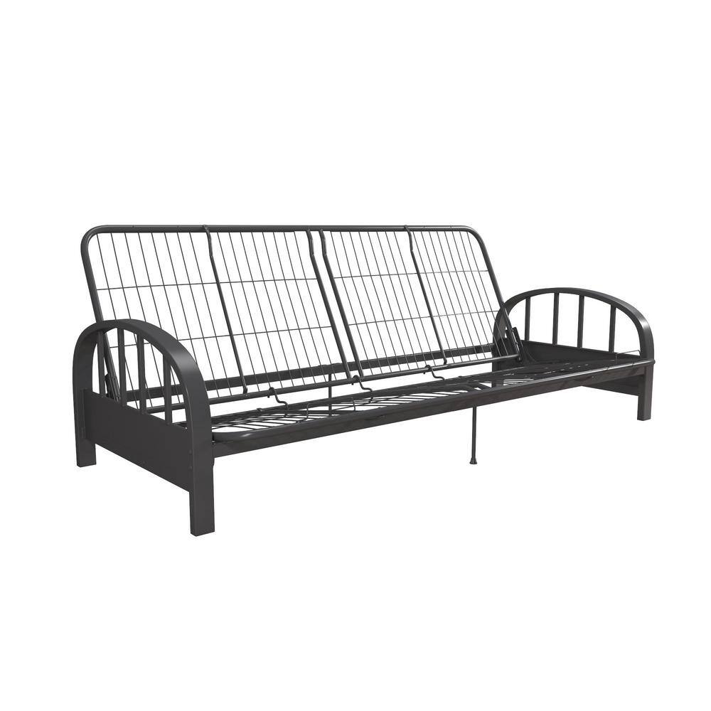 DHP Ali Gunmetal Gray Full Size Futon Frame DE33999 The Home Depot