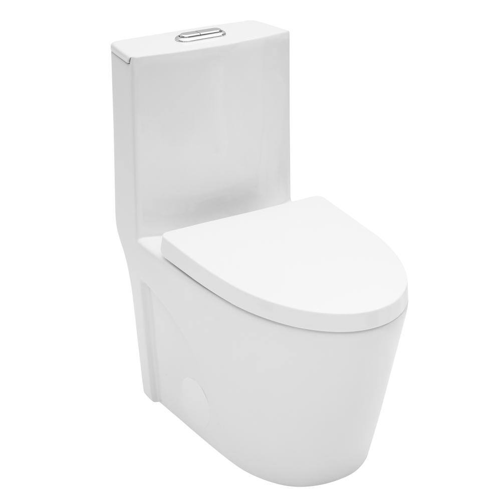 12 inch. Rough-in 1-Piece 1.6/1.24 GFP Dual Flush High Efficiency Elongated Toilet in White, Seat Included. price history on PriceWatchPro
