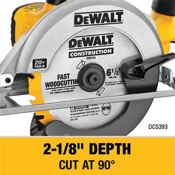 DEWALT DEWALT 20V MAX 丸ノコ, Cordless, 7-1/4 inch, Battery and