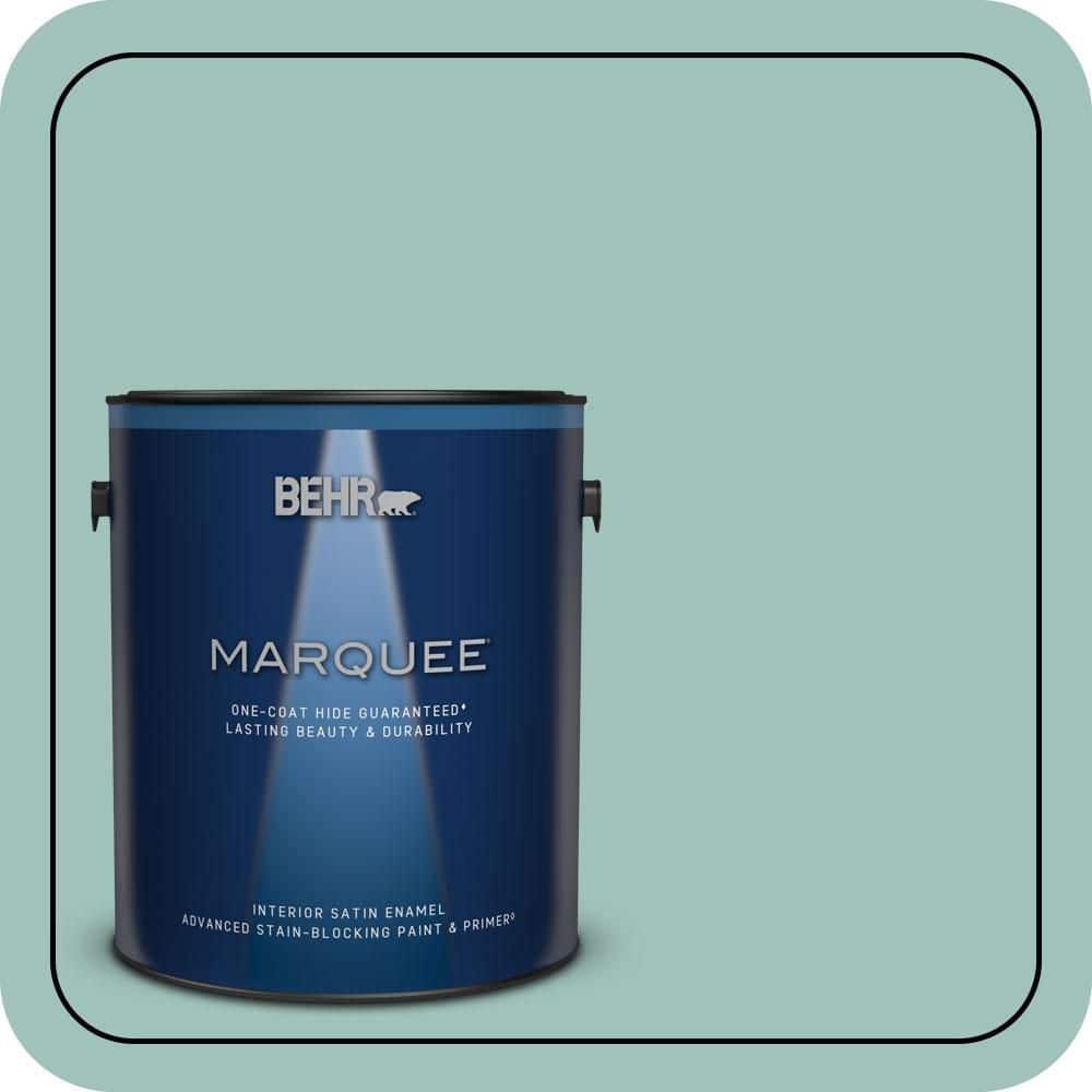 1 gal. #MQ6-36 Cascade Green One-Coat Hide Satin Enamel Interior Paint & Primer price history on PriceWatchPro
